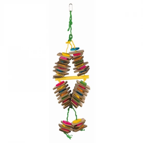 Trixie Játék Madárnak Fa és Karton Korongokkal 18x35cm