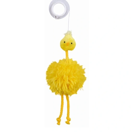 Trixie Játék Plüss Csirke Gumi Kötélen 20cm