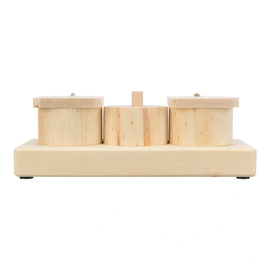 Trixie Jutalomfalat csészék fából 15x4,5x6cm