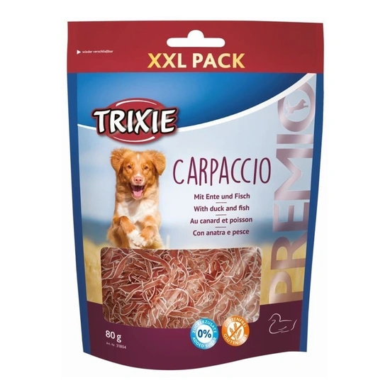 Trixie Jutalomfalat Premio Carpaccio kacsával és hallal 80g