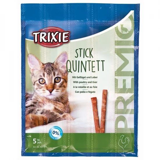 Trixie Jutalomfalat Premio Quadro-Stick Csirke/máj 5x5g