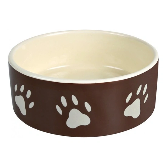 Trixie kerámia tál tappancs mintával 0,8l/16cm barna/krém