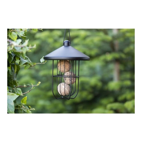 Trixie Kültéri Faggyúgolyó Tartó 3 Férőhelyes, Fém 19x24cm Fekete