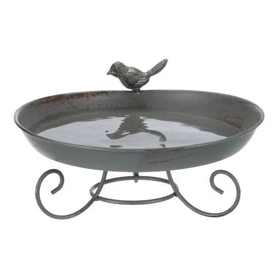 Trixie Kültéri Madárfürdető Álló Fém 800ml/22cm Szürke