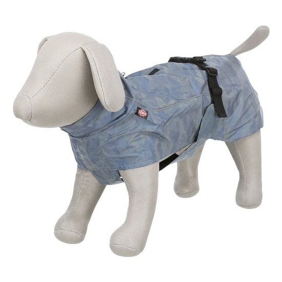 Trixie Kutya Esőkabát Lunas L 55cm Kék-Szürke Terepmintás