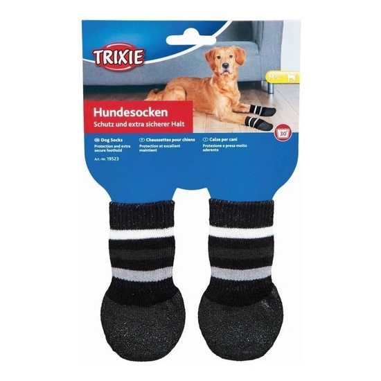 Trixie Kutyazokni csúszásmentes M-L 2db/csomag fekete