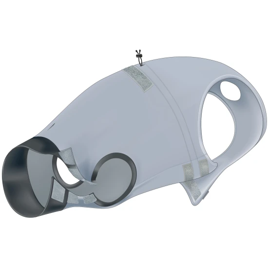 Trixie Műtét Utáni Kutyaruha Pamut elasztánnal, XL: 70cm Szürke