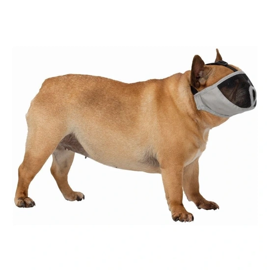 Trixie Szájkosár rövid orrú kutyáknak S-M (fejpánt 31cm), szürke