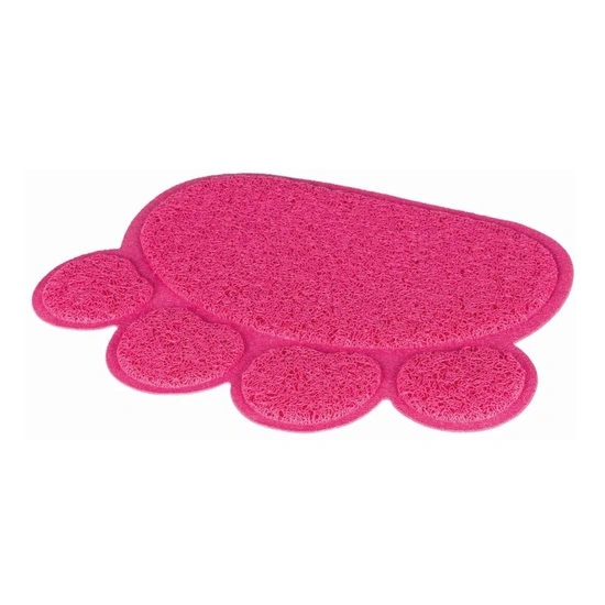 Trixie Szőnyeg Macska wc-hez, PVC, tappancs forma, 40x30cm, pink