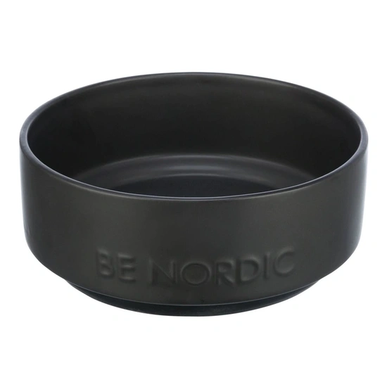 Trixie Tál Be Nordic kerámia/gumi, kör alakú 0,5l/18cm, fekete