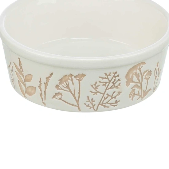 Trixie Tál Kerámia Dombornyomott, 1,2l / o 20 cm, Fehér/Bézs