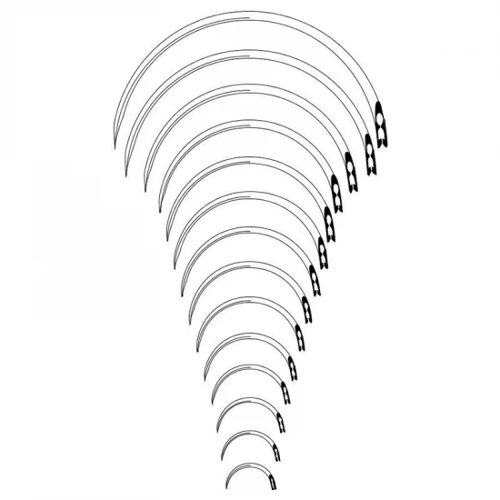 Tű Sebvarró Ga 6 Bőr- És Izomvarró 1/2 Körív Háromszög L:36mm D:1,2mm