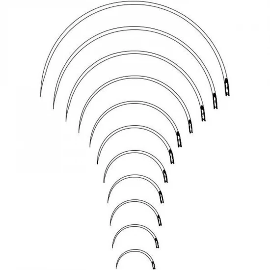 Tű Sebvarró Pb 538-0 Bélvarró 1/2 Körív Körmetszet L:65mm D:0,8mm