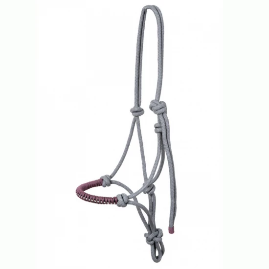 USG Díszített csomózott kötőfék, szürke, shetty/póni