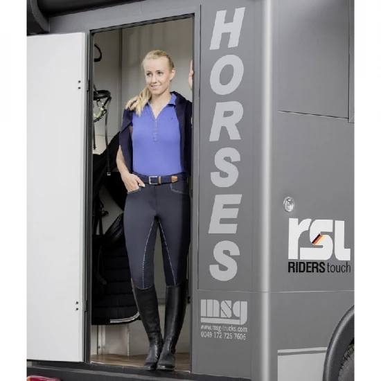 USG Gianna női telibőrös lovaglónadrág, kék, 34