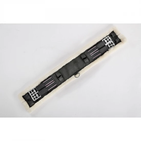 USG Műszőrmés díjlovas heveder, bézs szőrmével, 85 cm