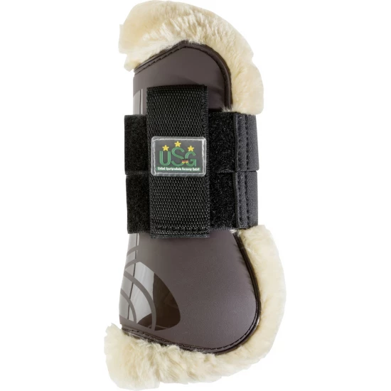 USG Műszőrmés ínvédő, barna, full