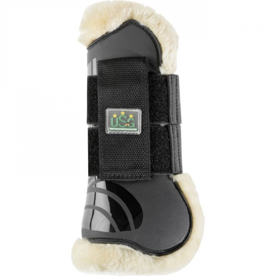 USG Műszőrmés ínvédő, fekete, full