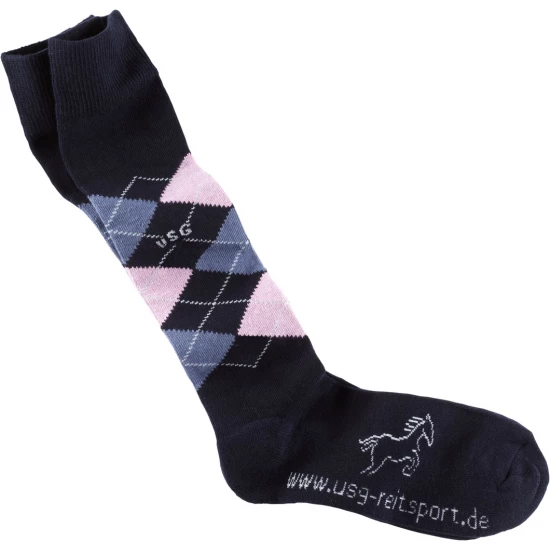 USG Original Sockies lovaglózokni, kék/fehér/farmer/pink, 42-46