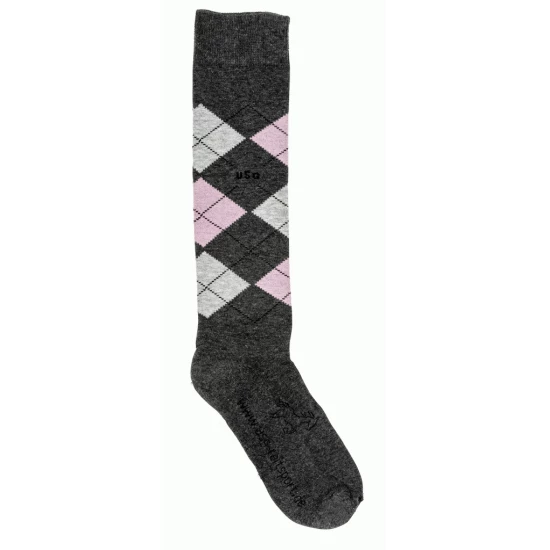 USG Original Sockies lovaglózokni, szürke/világos szürke/rózsaszín, 42-46