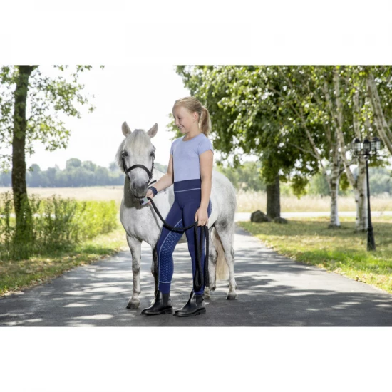 USG Tina gyermek teliszilikonos lovaglóleggings, sötétkék/világoskék, 164