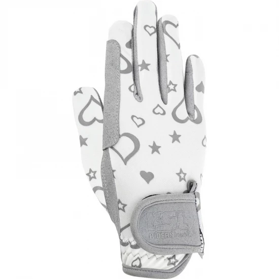 USG Venice gyermek lovaglókesztyű, fehér/szürke, M
