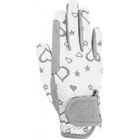 USG Venice gyermek lovaglókesztyű, fehér/szürke, S