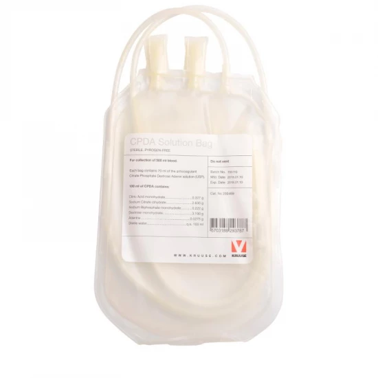 Vérgyűjtő tasak CPDA 500 ml 1,6x40 tűvel Kruuse