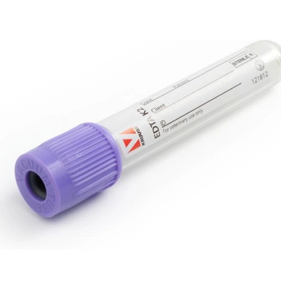 Vérvételi cső, EDTA K2, 5 ml, műanyag, 100 db/csomag KRUUSE