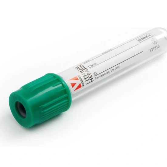 Vérvételi cső, lítium-heparinos, 5 ml, műanyag, 100 db/csomag KRUUSE