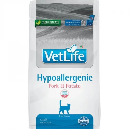 Vet Life Natural Diet Cat Hypoallergenic Pork & Potato 400g