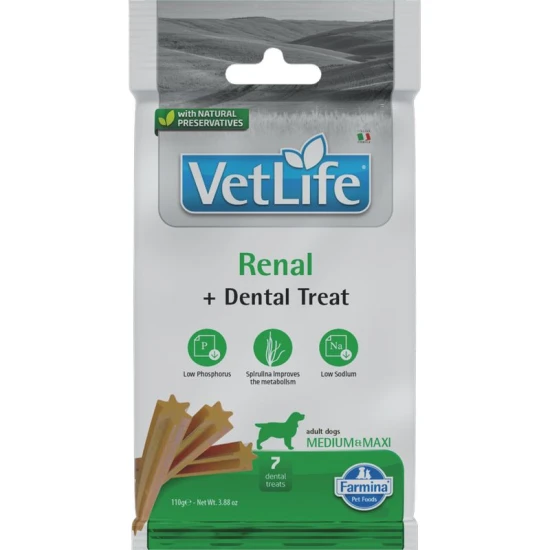 Vet Life Natural Diet Dog Jutalomfalat Renal Adult Med&max 100g