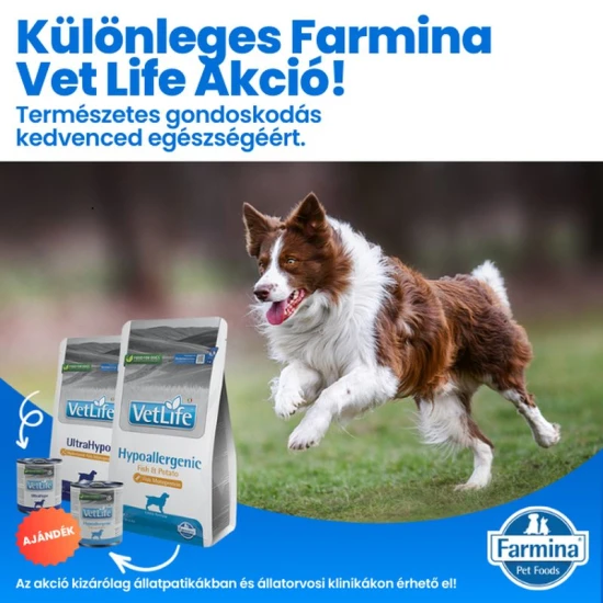 Vet Life Natural Diet Dog Ultrahypo 2kg+1*300g konzerv csomag