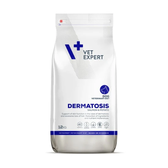 VetExpert Veterinary Diet Dermatosis kutyáknak lazac & burgonya 12 kg