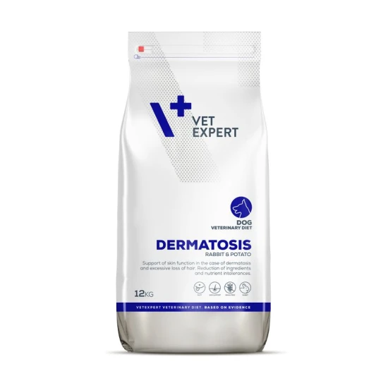 VetExpert Veterinary Diet Dermatosis kutyáknak nyúl & burgonya 12 kg