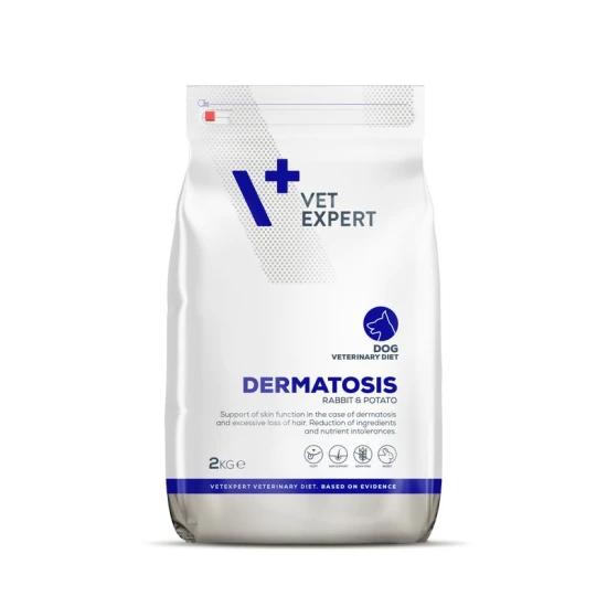 VetExpert Veterinary Diet Dermatosis kutyáknak nyúl & burgonya 2 kg