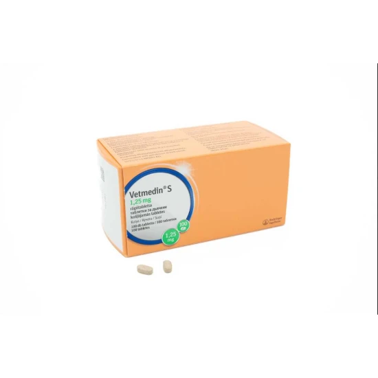 Vetmedin S rágótabletta 1,25 mg 100x
