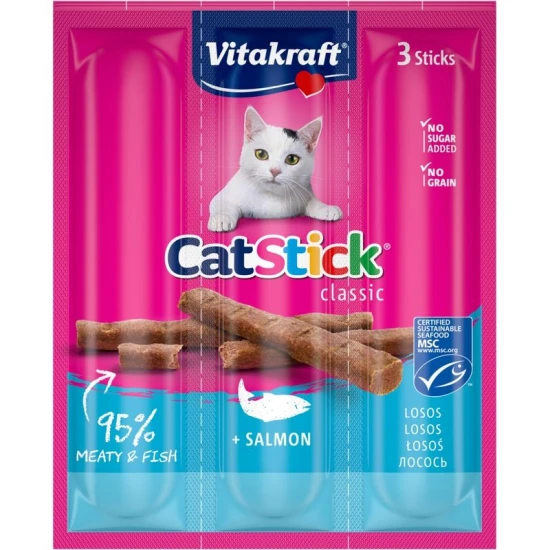Vitakraft Cat Stick Jutalomfalat Mini Lazac 3X6g