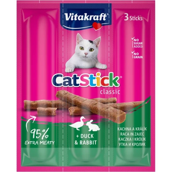 Vitakraft Cat Stick Jutalomfalat Mini Nyúl & Kacsa 3x6g