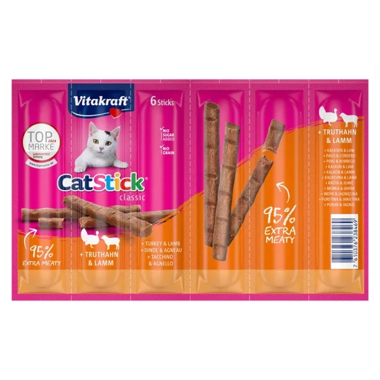 Vitakraft Cat Stick® MINI pulyka & bárány 6x6g