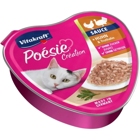 Vitakraft Poésie Macska Alutál Csirke & Pulyka Szószban 85g