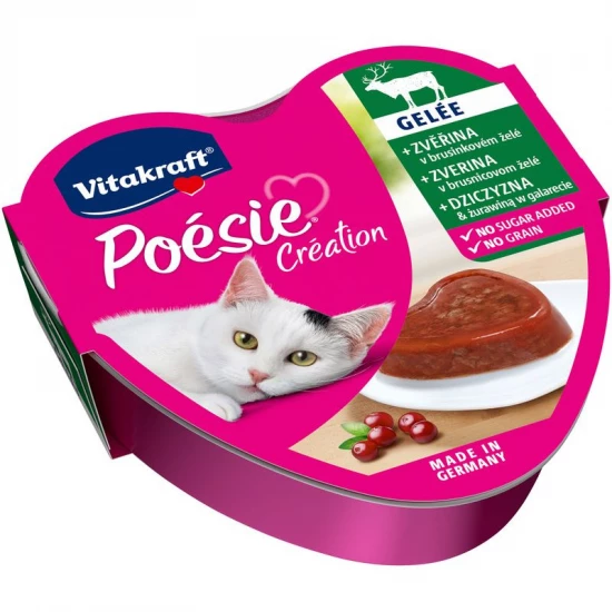 Vitakraft Poésie Macska Alutál Vadhal Áfonya Zselével 85g
