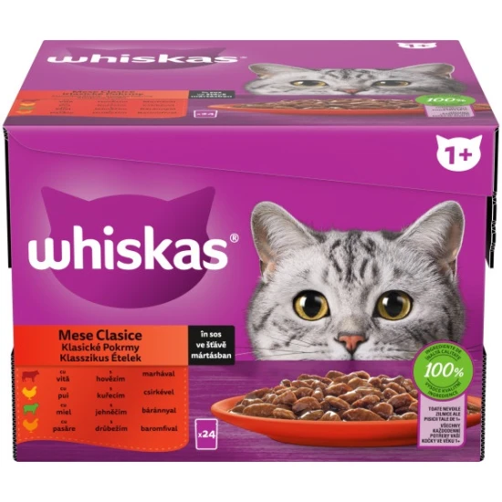 Whiskas alutasak Multipack klasszikus válogatás 24x85g