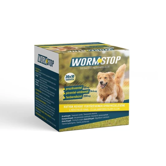 Worm Stop 200 tabl HU +100 db bélyegcímke
