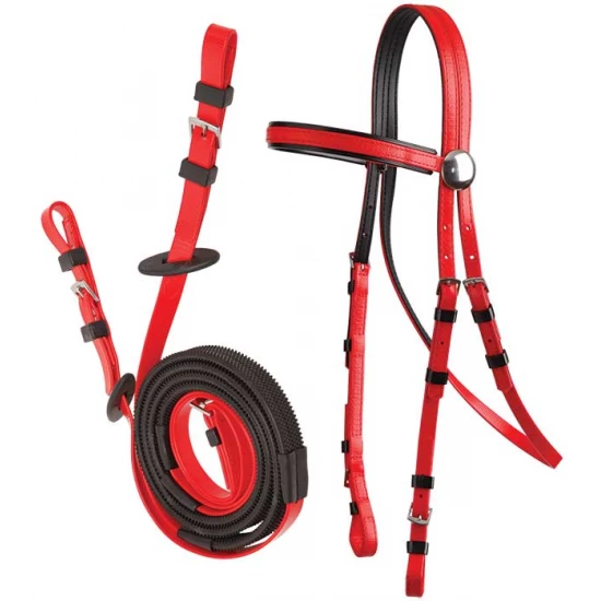 ZILCO Szintetikus kantár szárral, piros