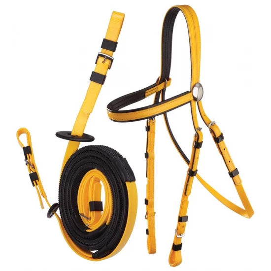 ZILCO Szintetikus kantár szárral, sárga