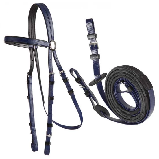 ZILCO Szintetikus kantár szárral, sötétkék